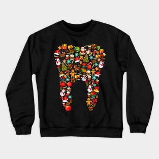 Dental Christmas Tooth Dentist Merry Christmas Gift Crewneck Sweatshirt